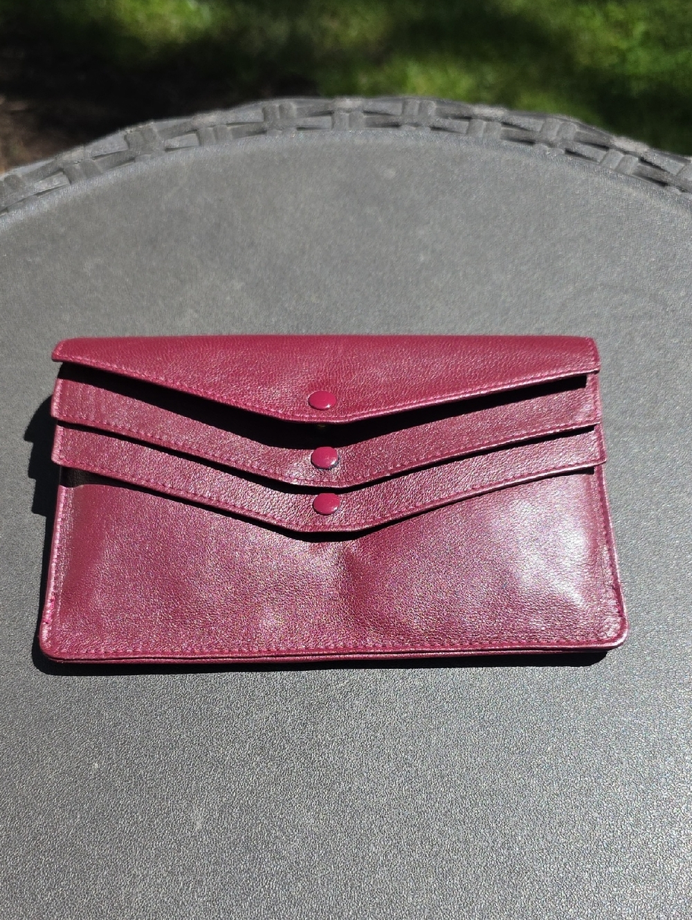 Ladybug Exclusive Women's Envelope Clutch in Burgendy